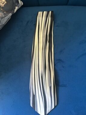 Striped Black and Silver Men's Tie
